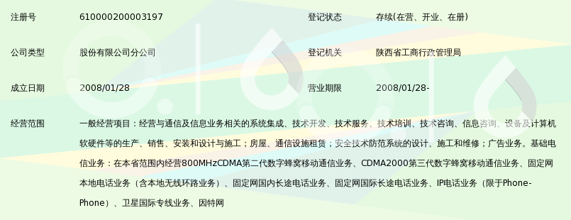 中国电信股份有限公司陕西分公司_360百科
