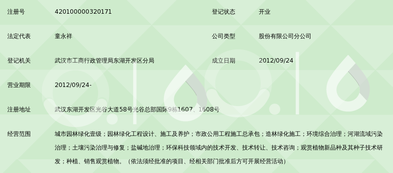 天域生态园林股份有限公司武汉分公司_360百