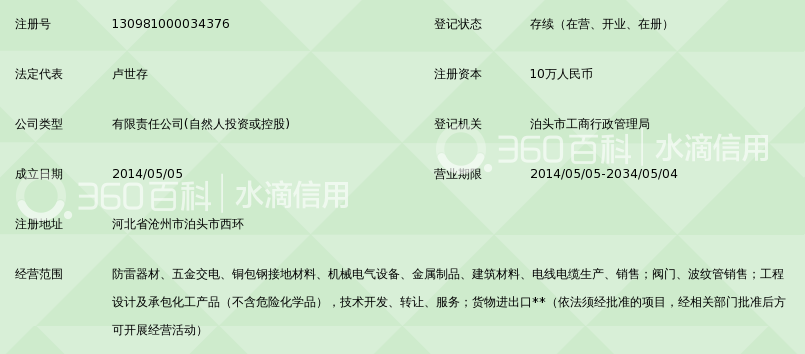 泊头市瀚蕊防雷器材有限公司_360百科