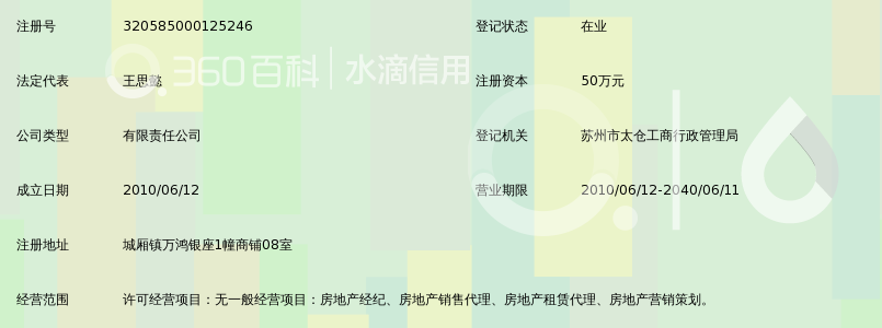太仓市鹏铖房产经纪有限公司_360百科