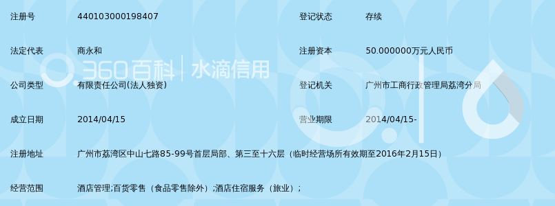 广州中庭全季酒店管理有限公司_360百科