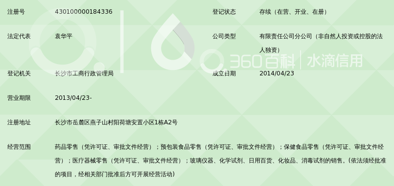 华润湖南新特药有限公司润生药号_360百科