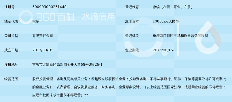 重庆诚华股权投资基金管理有限公司_360百科