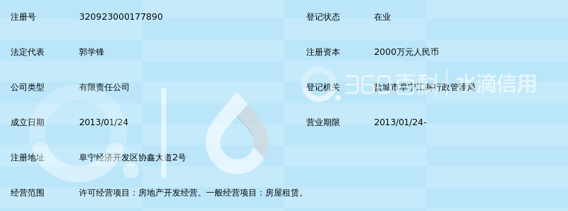 阜宁金峰房地产开发有限公司_360百科