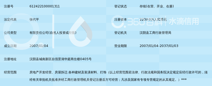 陕西省汉阴自强房地产开发有限公司_360百科