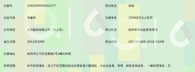 杭州市江干区万事利科创小额贷款股份有限公司