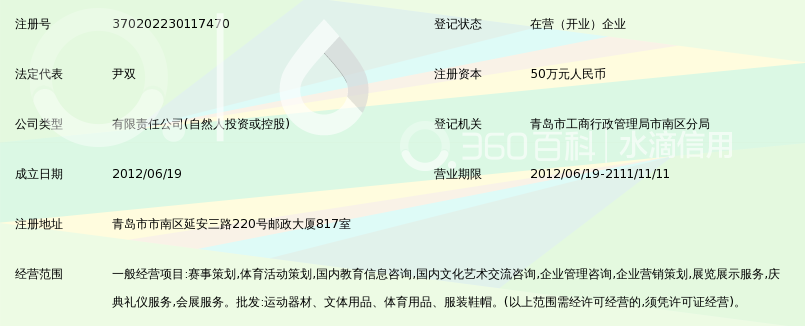 青岛鲁奥体育文化传播有限公司_360百科