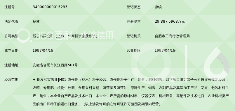 合肥丰乐种业股份有限公司_360百科