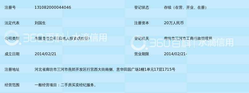 三河市广盈房产经纪有限公司_360百科